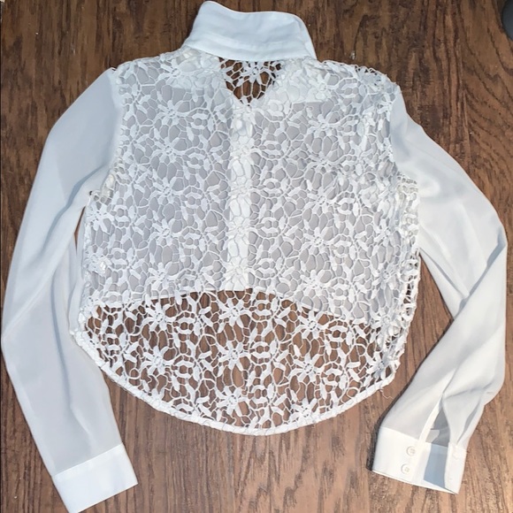 Lace Back LF Button-Down - Picture 2 of 2